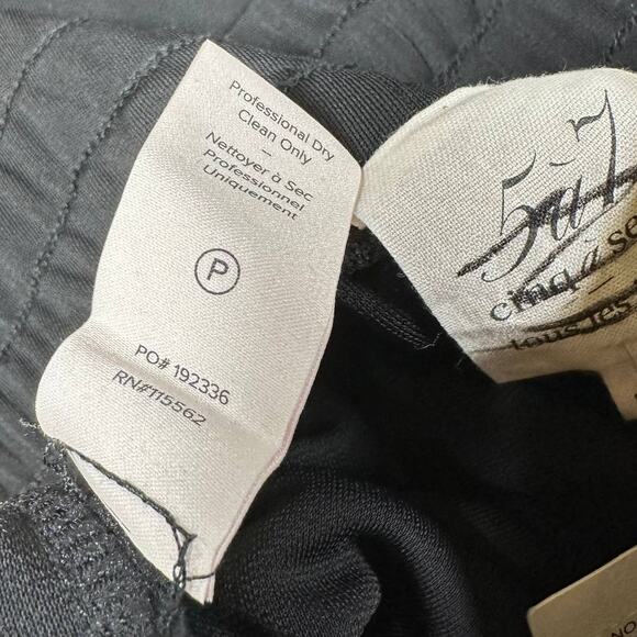 Cinq a Sept NWT Gizele Matte Jersey Tie Front Pants Black Size S Elastic Wasit - Picture 7 of 11